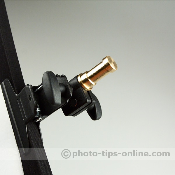 LumoPro Reflector Arm Holder: metal stud to mount a flash on