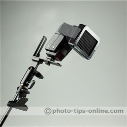 LumoPro Reflector Arm Holder: LumoPro LP160 with HonlPhoto Speed Grid