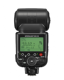 Nikon Speedlight SB-910 flash: Back view