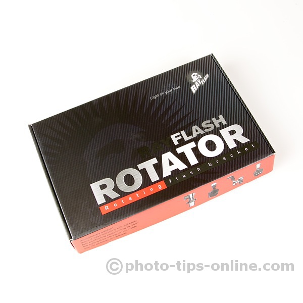 Ray Flash Rotator flash bracket: box, packaging