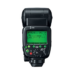 Canon Speedlite 600EX-RT: back view, controls