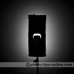 Aurora Firefly Strip Box flash diffuser: light distribution