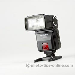 Bower SFD728 digital flash: front view