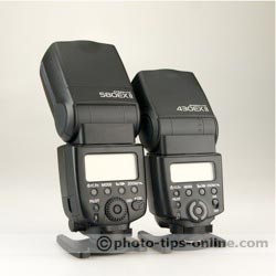 Canon Speedlite 430EX II vs. Canon Speedlite 580EX II: back panels