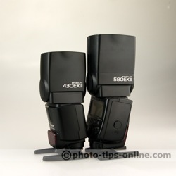 Canon Speedlite 430EX II vs. Canon Speedlite 580EX II: heads vertical, side view #2