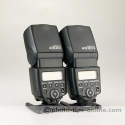 Canon Speedlite 430EX vs. Canon Speedlite 430EX II: back view