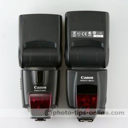 Canon Speedlite 580EX vs. Canon Speedlite 580EX II: full length, front
