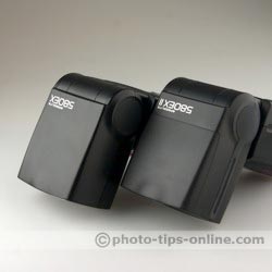 Canon Speedlite 580EX vs. Canon Speedlite 580EX II: heads, angle view
