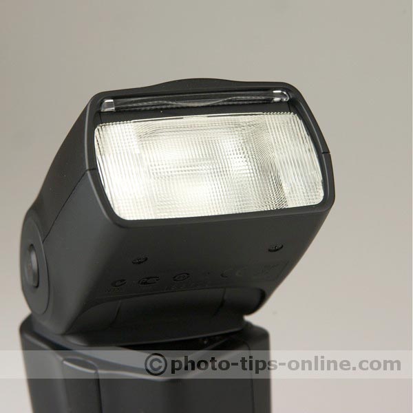 Canon Speedlite 430EX II flash: head tilted and rorated 45 degrees