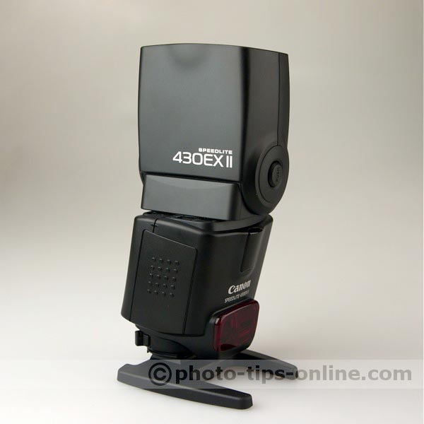 Canon Speedlite 430EX II flash: head straight up, rotated 90 degrees