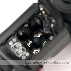 Canon Speedlite 430EX II flash: inside battery compartment