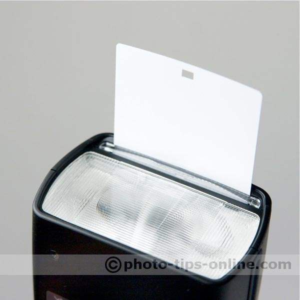 Canon Speedlite 580EX II flash: built-in white reflector card