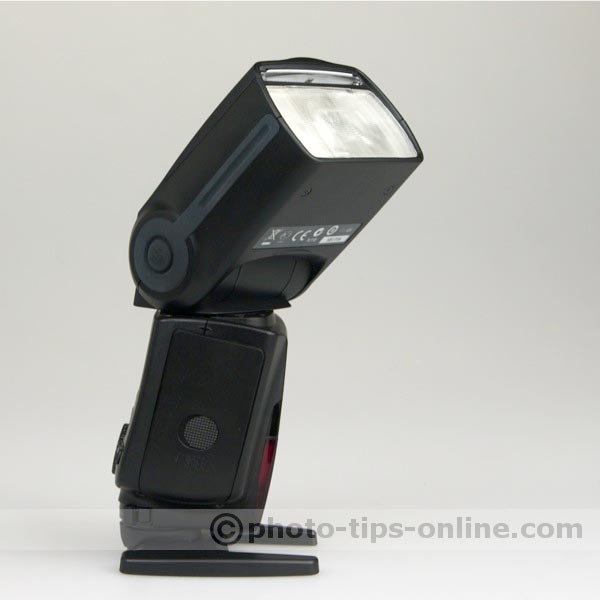 Canon Speedlite 580EX II flash: flash tilted 60 degrees, rotated 45 degrees