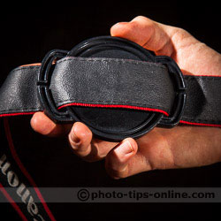 CapBuckle: attached to a strap, back side