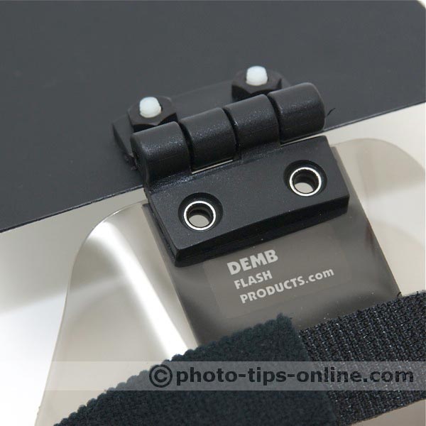 Demb Flip-it! flash reflector: hinge, logo