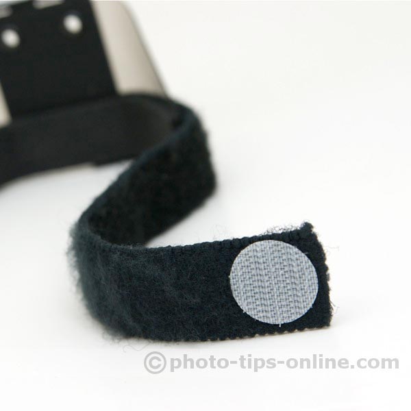 Demb Flip-it! flash reflector: Velcro patch securing strap end