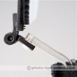 Demb Mega Flip-it! Kit flash reflector: hinge, close up, reflector sits high