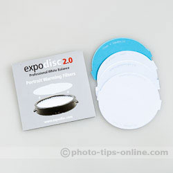 ExpoDisc 2.0: included warming filters/gels