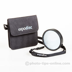 ExpoDisc 2.0: carrying pouch, lanyard