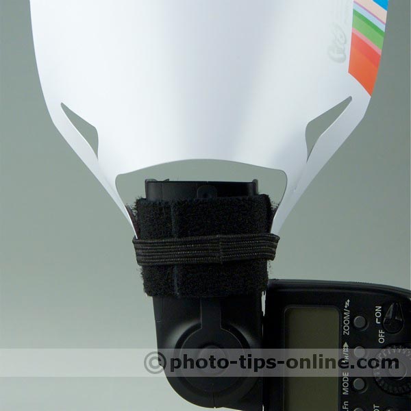 F16 P45A-001 flash reflector: attached to the narrow side, vertical camera position