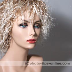 F16 P45A-001 flash reflector: sample image, mannequin