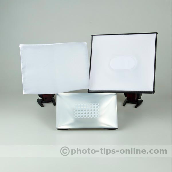 GamiLight BOX 21 flash diffuser: compared to LumiQuest Softbox III and Promaster Universal Softbox