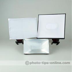 GamiLight BOX 21 flash diffuser: compared to LumiQuest Softbox III and Promaster Universal Softbox