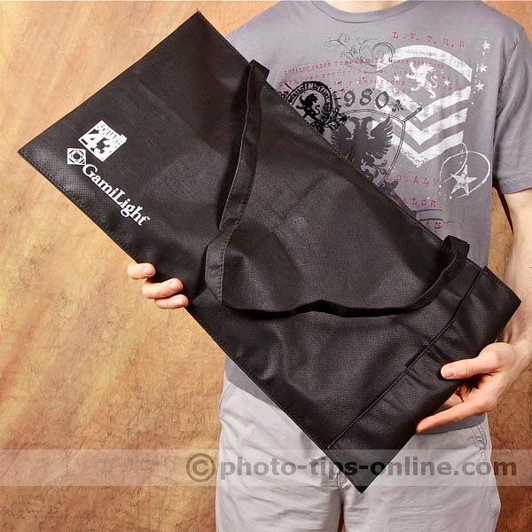 GamiLight SQUARE 43 softbox: included carrying bag