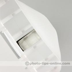 Gary Fong WhaleTail flash diffuser: inside view from the top