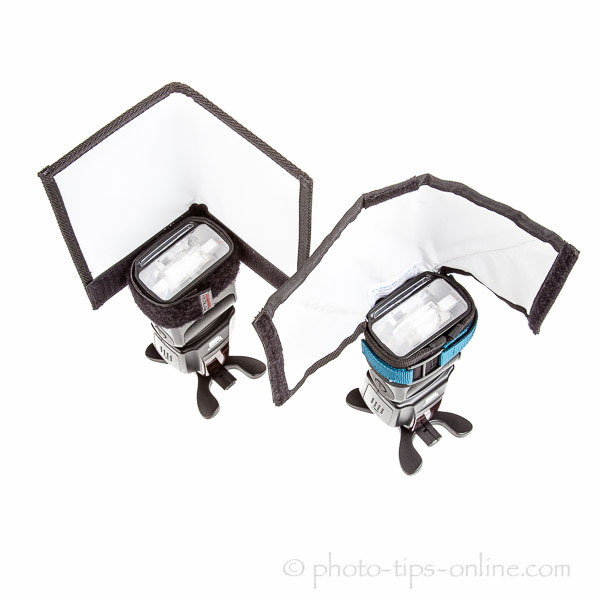 Honl Photo Double Gobo / Reflector: compared to Small Rogue FlashBender, one side flagged