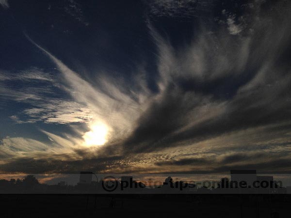 iPhone 5 camera: dramatic clouds