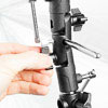 Karamy KFB-N3 umbrella adapter: knob is close to the umbrella screw