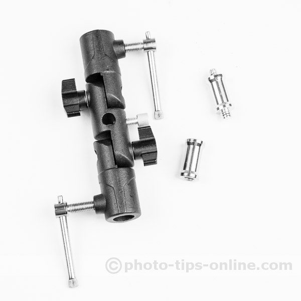 Karamy KFB-N3 umbrella adapter: adapter and two included spigots (studs)