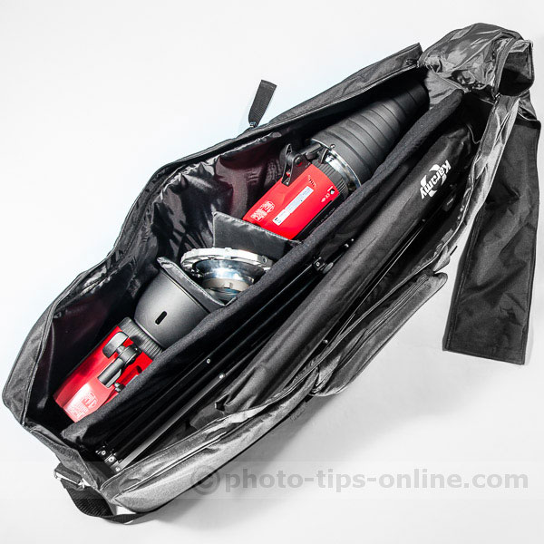 Karamy KSB-KB105 lighting kit bag: studio strobe setup