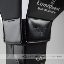 LumiQuest Big Bounce flash diffuser: attachment tabs