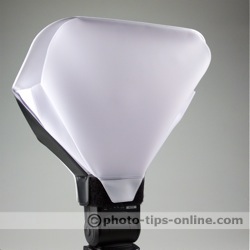 LumiQuest Big Bounce flash diffuser: front angle view