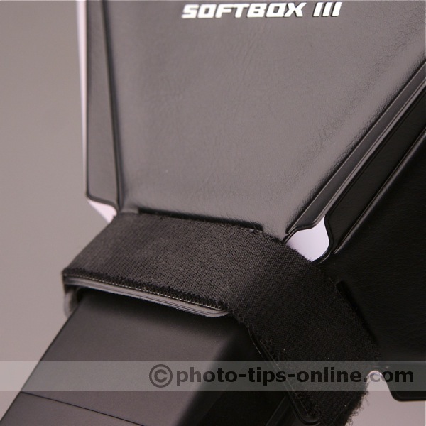 LumiQuest Softbox III flash diffuser: secure fit