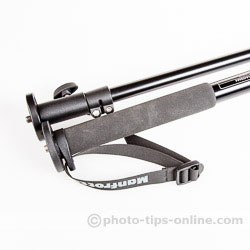 LumoPro Convertible light stand / monopod: compared to Manfrotto monopod, soft grip