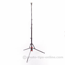 LumoPro Convertible light stand / monopod: extended tall, about 5 feet