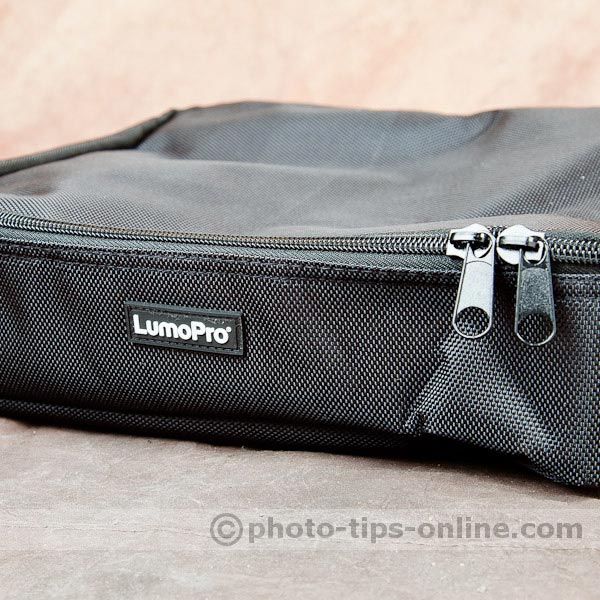 LumoPro LP739 Double Flash Speedring Bracket: carrying case logo