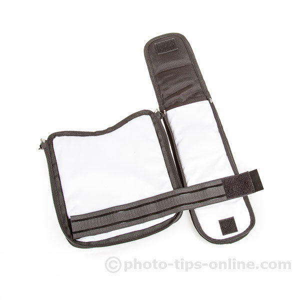 LumoPro LightSwitch: unzipped, two parts and strap