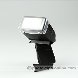 LumoPro LP160 flash: wide angle snap-on diffuser