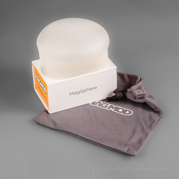 MagMod MagSphere: box and carrying pouch