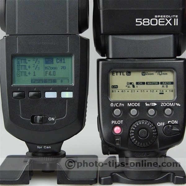 Metz Mecablitz 58 AF-1 vs. Canon Speedlite 580EX II: wireless master mode