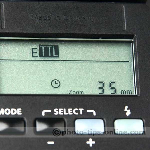 Metz Mecablitz 48 AF-1 flash: LCD display layout