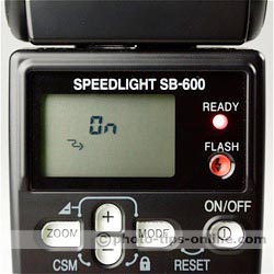 Nikon Speedlight SB-600 flash: custom functions, remote ON