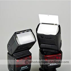 Nikon Speedlight SB-700 vs. Nikon Speedlight SB-600: wide-angle diffusers/panels, catchlight card