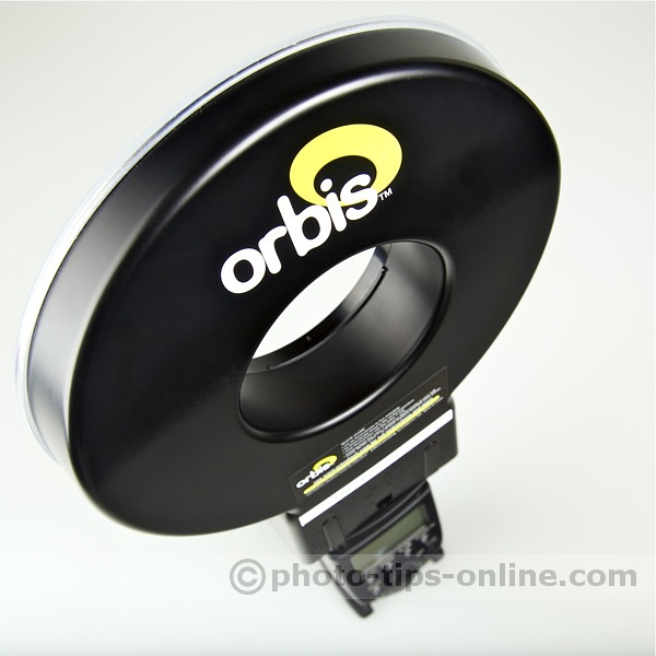 Orbis Ring Flash adapter: logo, close up