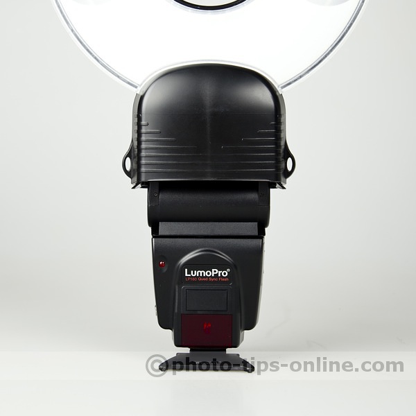 Orbis Ring Flash adapter: mounted on LumoPro LP160