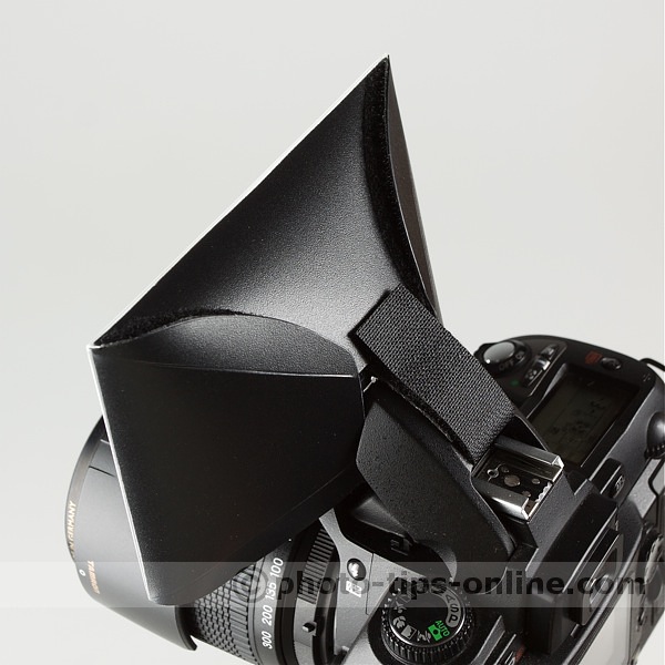 Promaster Universal Softbox for built-in flash: on camera, back side